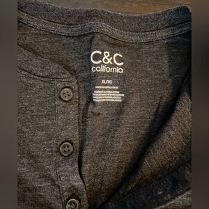 C&C California Men's Charcoal 3 Button Shirt